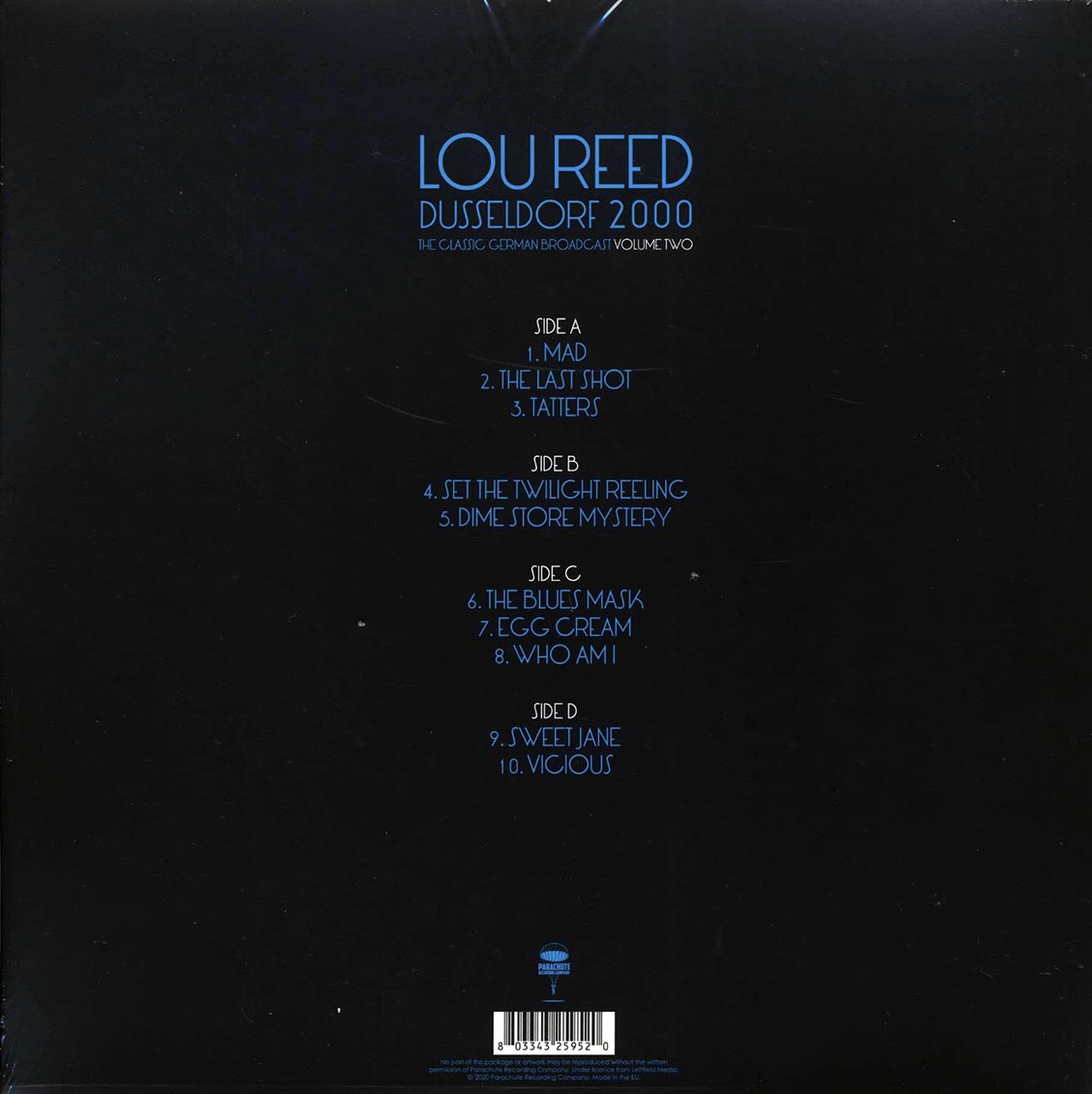 Lou Reed - Dusseldorf 2000 Volume 2: The Classic German Broadcast (2xLP)