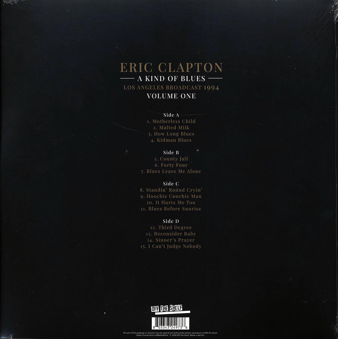 Eric Clapton - A Kind Of Blues Volume 1: Los Angeles Broadcast 1994 (2xLP)