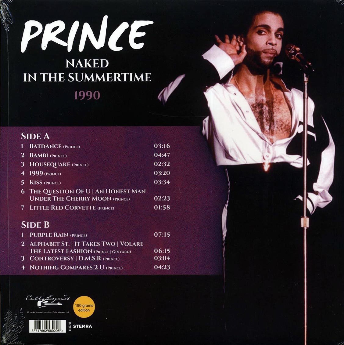 Prince - Naked In The Summertime 1990: The Vicente Calderon Stadium, Madrid 22nd July & The Tokyo Dome, Japan, 31st August (180g)