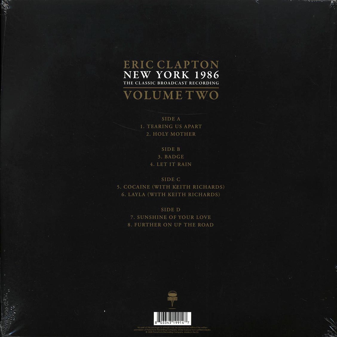 Eric Clapton - New York 1986 Volume 2: The Classic Broadcast Recording (2xLP)