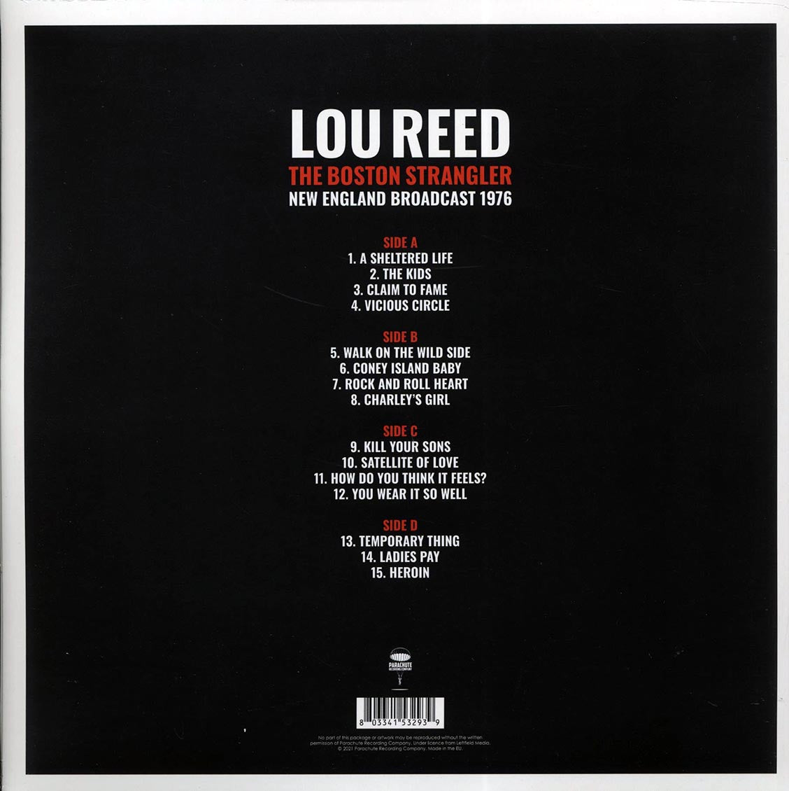 Lou Reed - The Boston Strangler: New England Broadcast 1976 (2xLP)