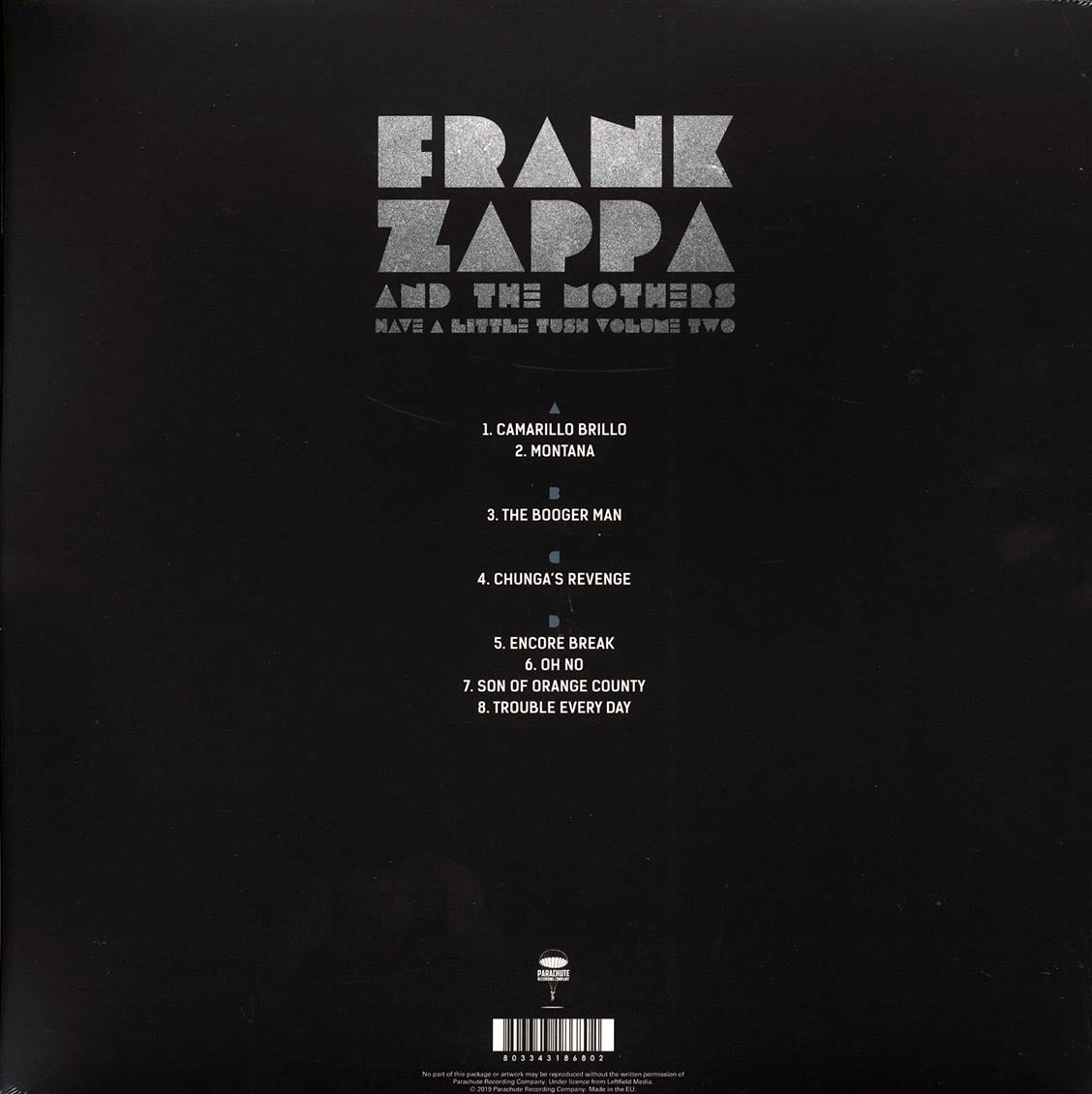 Frank Zappa & The Mothers - Have A Little Tush Volume 2: Michigan State University Broadcast 1974 (2xLP)