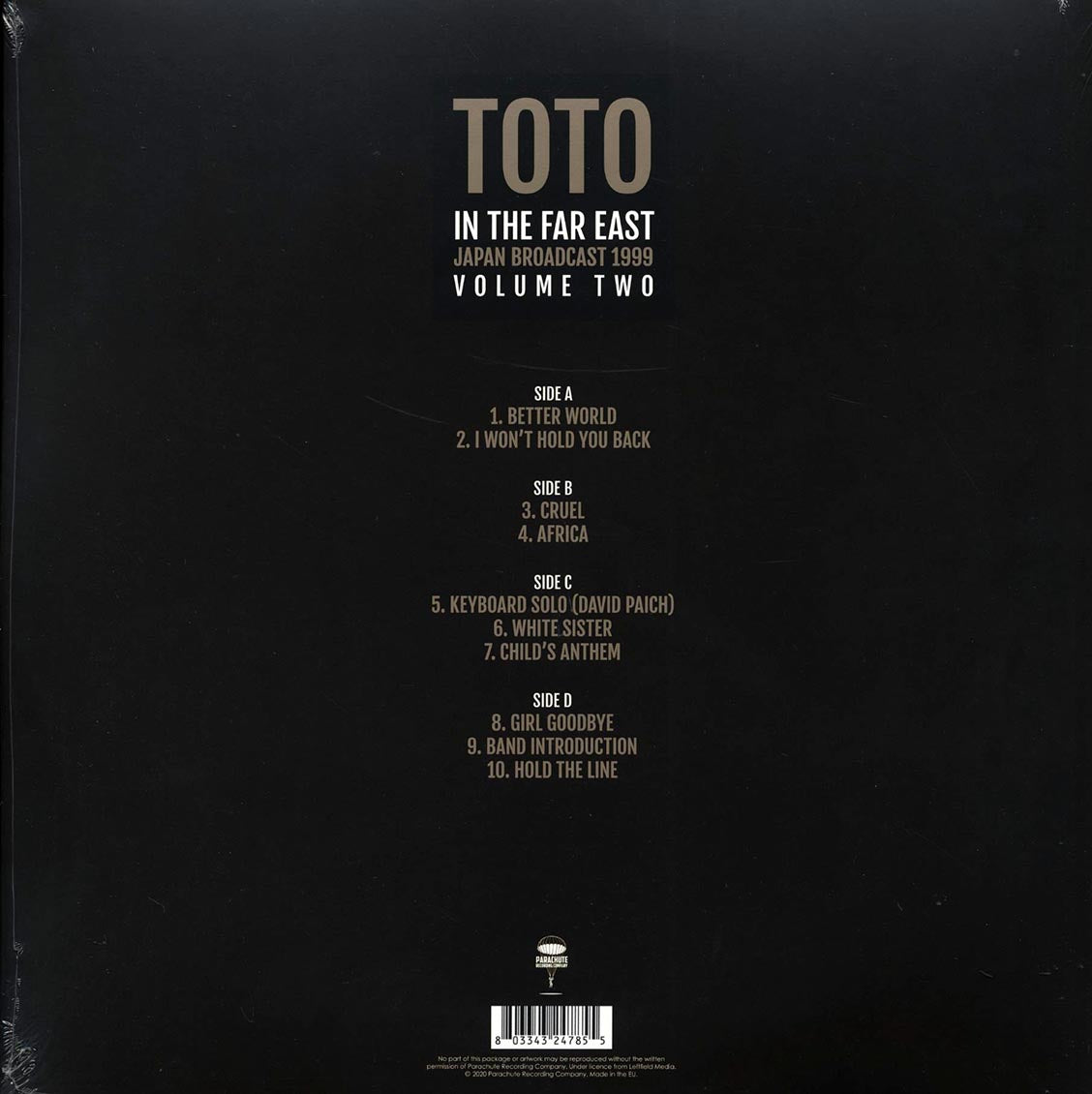 Toto - In The Far East Volume 2: Japan Broadcast 1999 (2xLP)