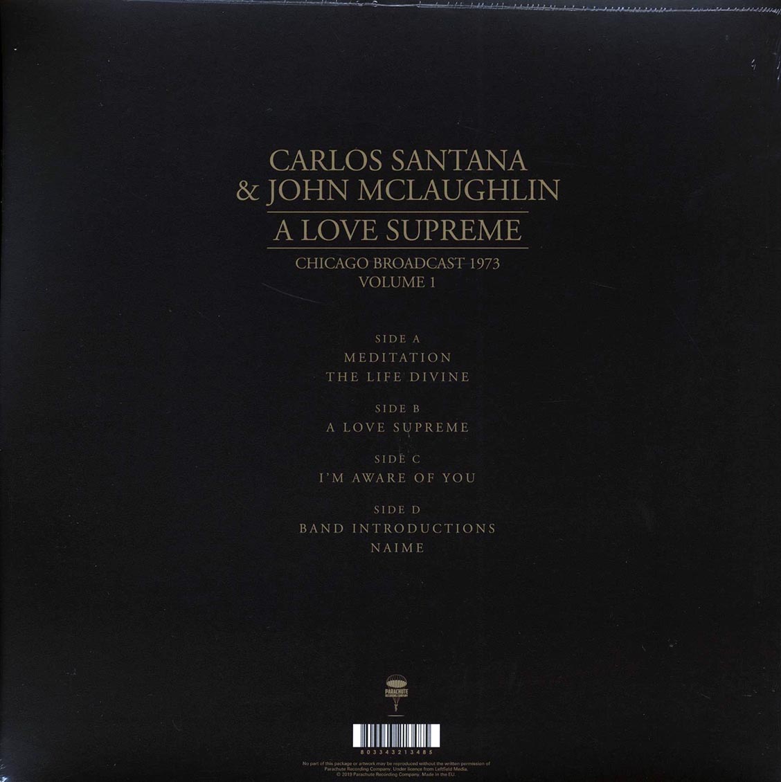 Carlos Santana, John McLaughlin - A Love Supreme Volume 1: Chicago Broadcast 1973 (2xLP)