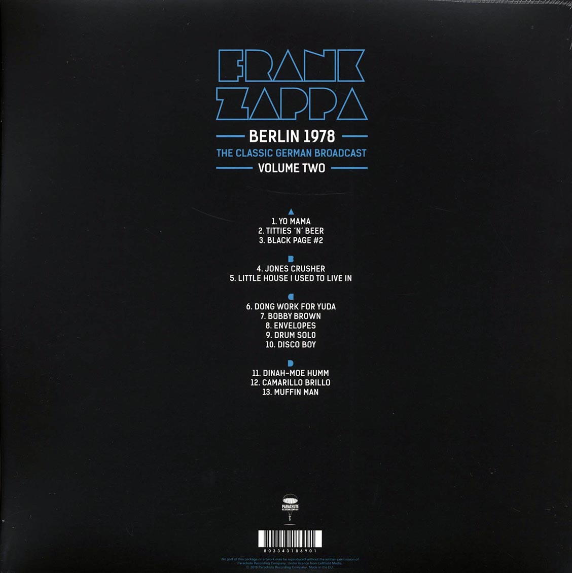 Frank Zappa - Berlin 1978 Volume 2: The Classic German Broadcast (2xLP)
