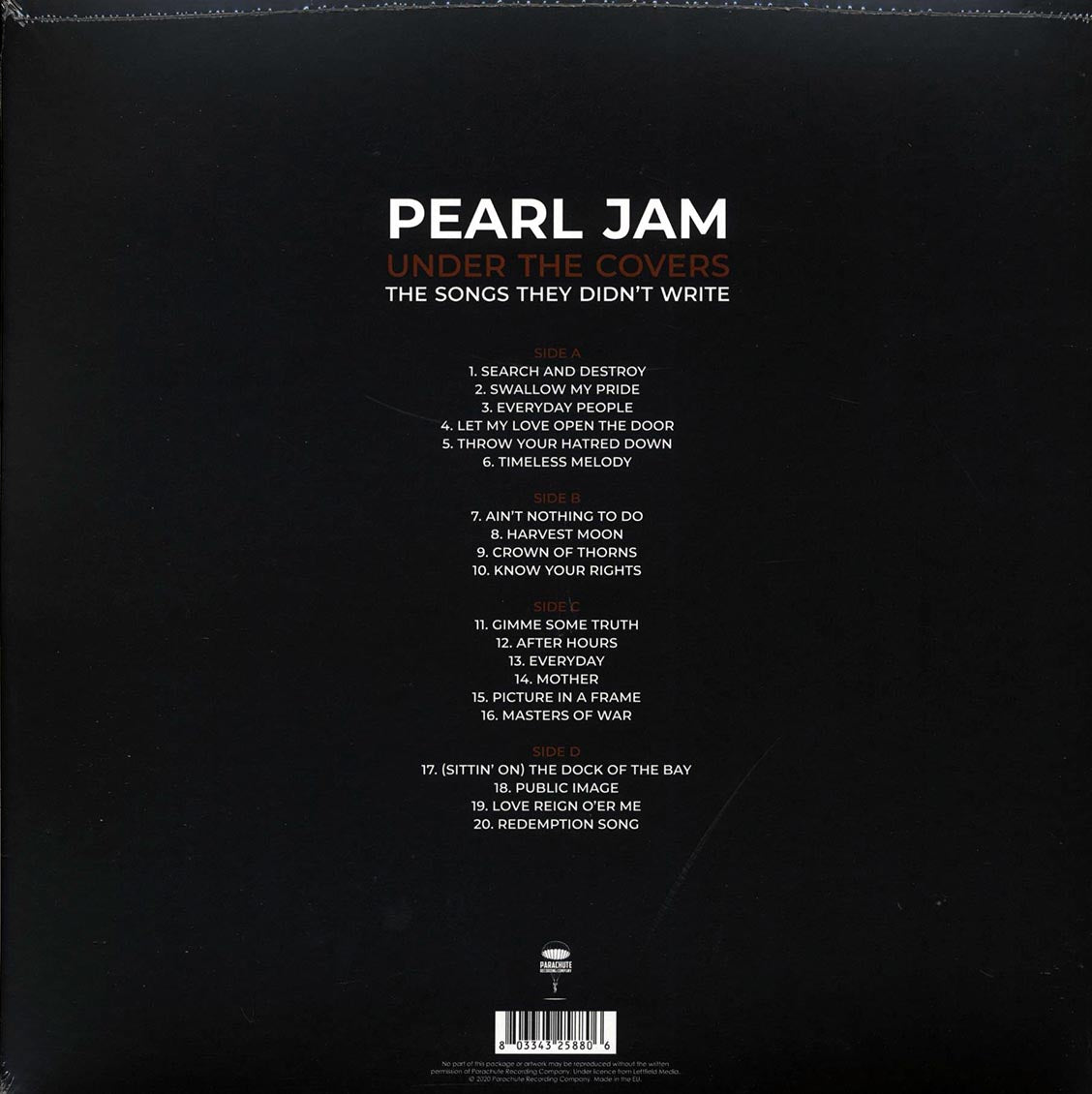 Pearl Jam - Under The Covers: The Songs They Didn't Write (2xLP)