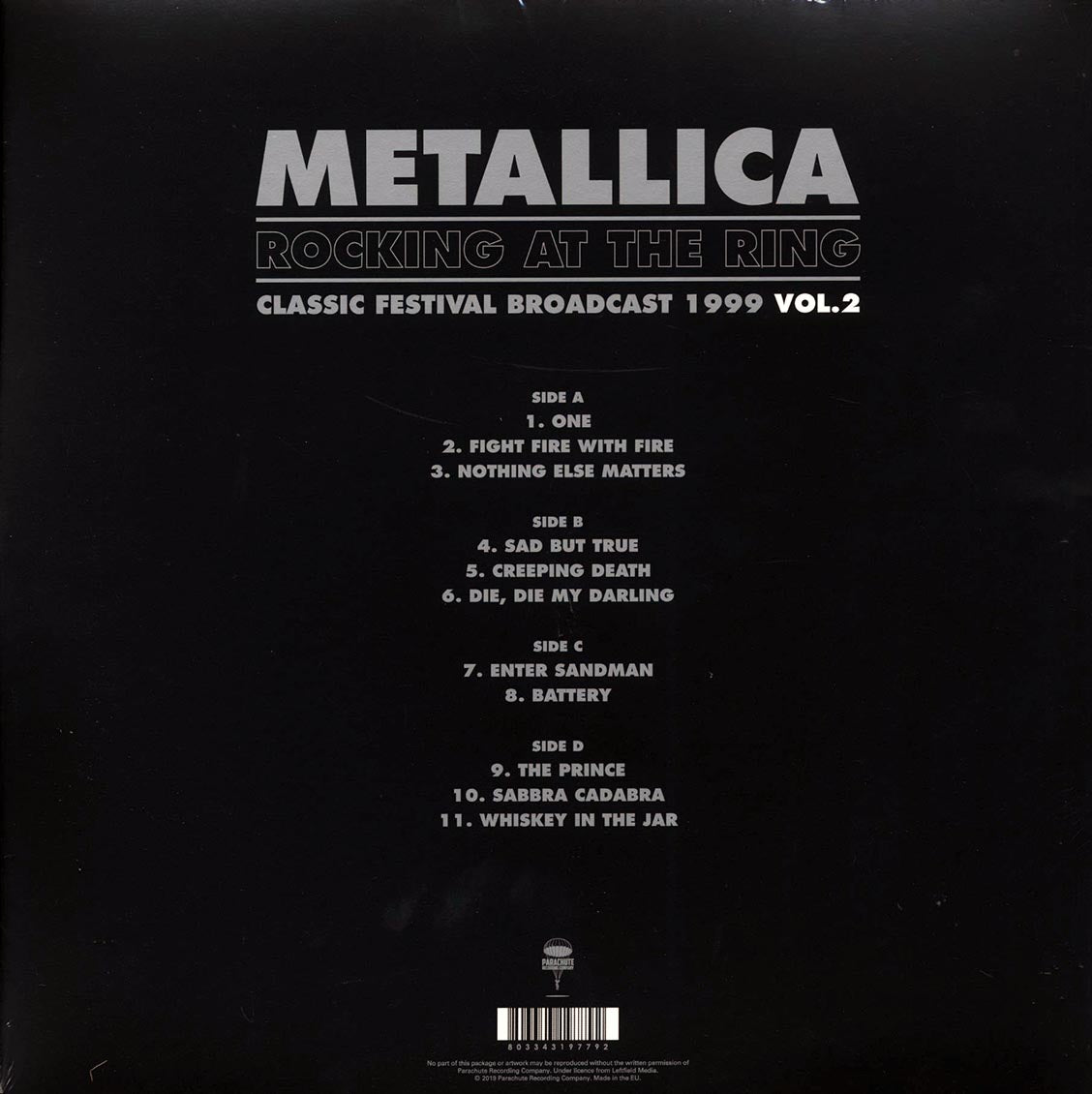 Metallica - Rocking At The Ring Volume 2: Classic Festival Broadcast 1999 (ltd. ed.) (2xLP) (colored vinyl)
