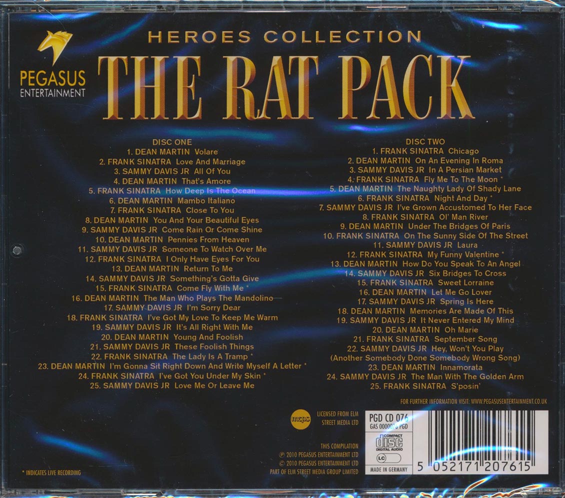 Frank Sinatra, Sammy Davis Jr., Dean Martin - The Rat Pack: 50 Classic Tracks (50 tracks) (2xCD)