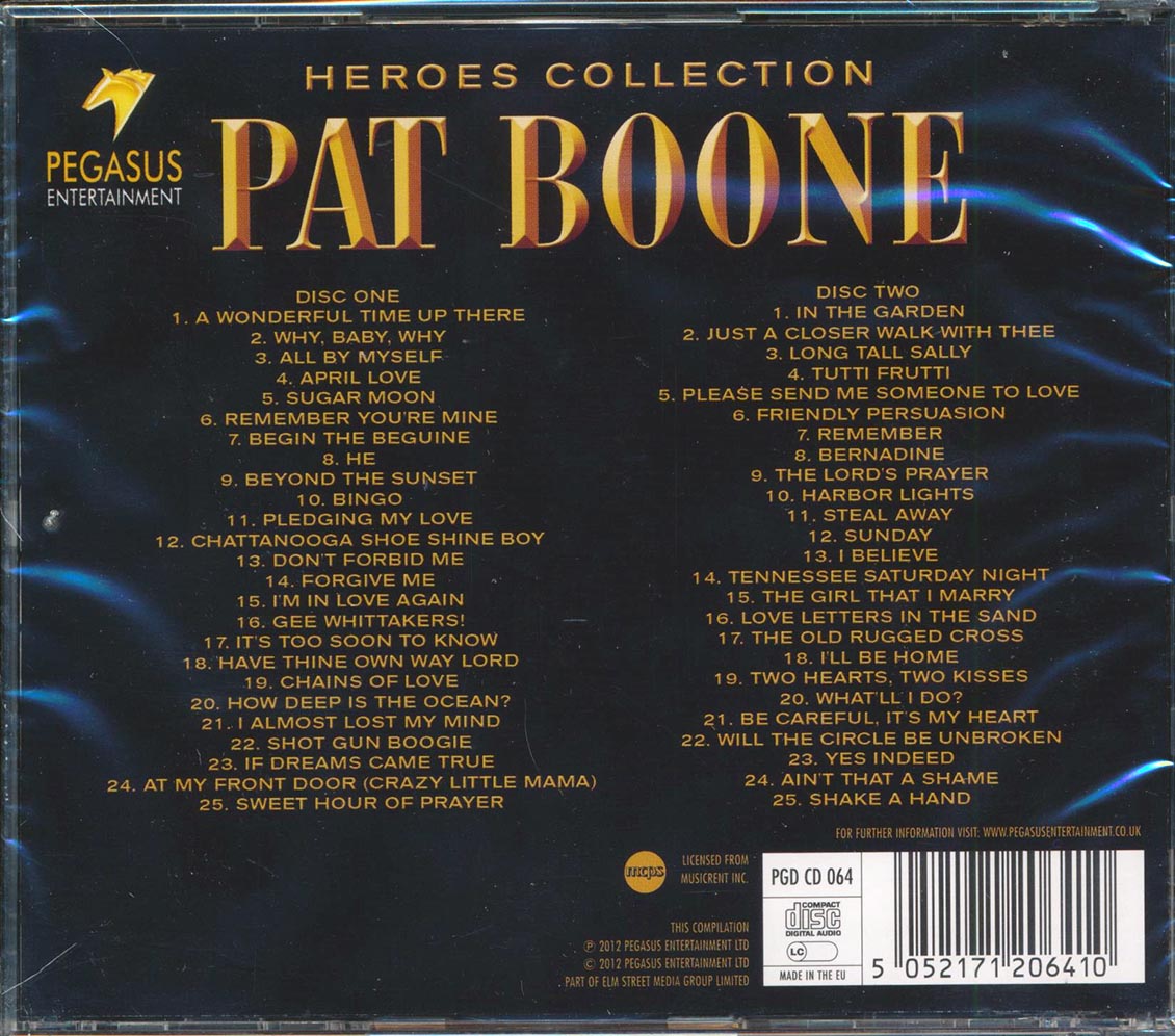 Pat Boone - Heroes Collection: 50 Classic Tracks (50 tracks) (2xCD)