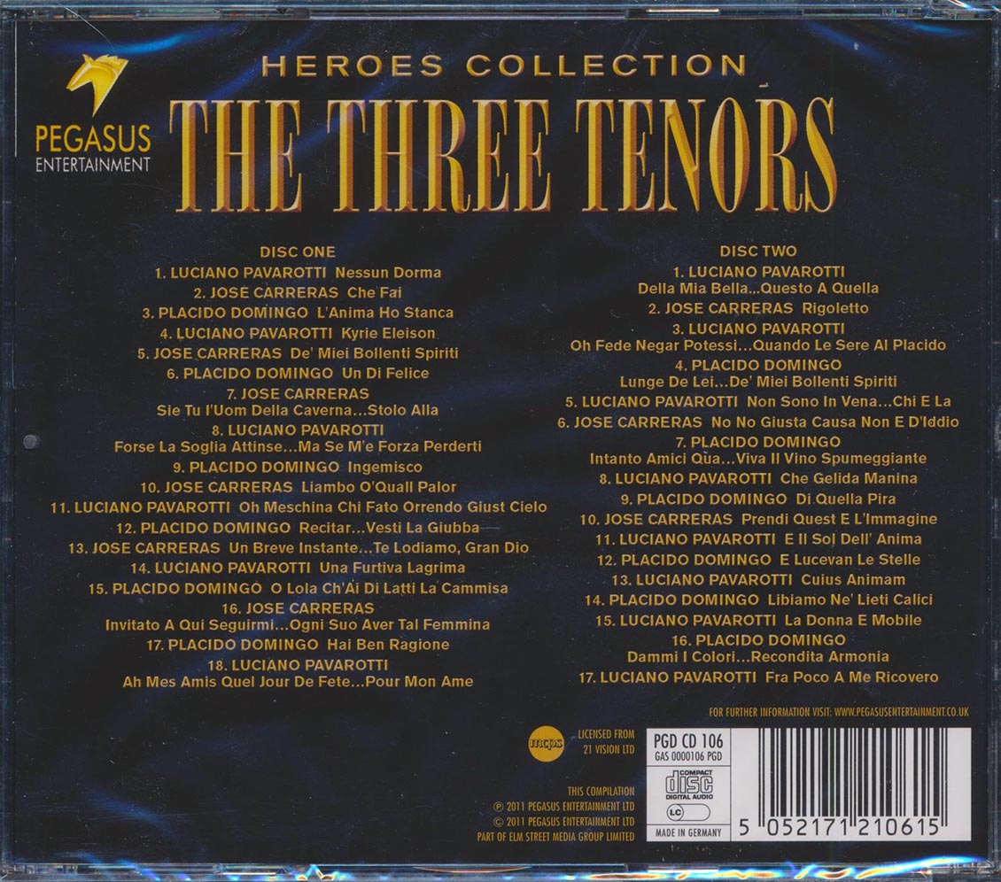 The Three Tenors - Heroes Collection: 35 Classic Tracks (35 tracks) (2xCD)