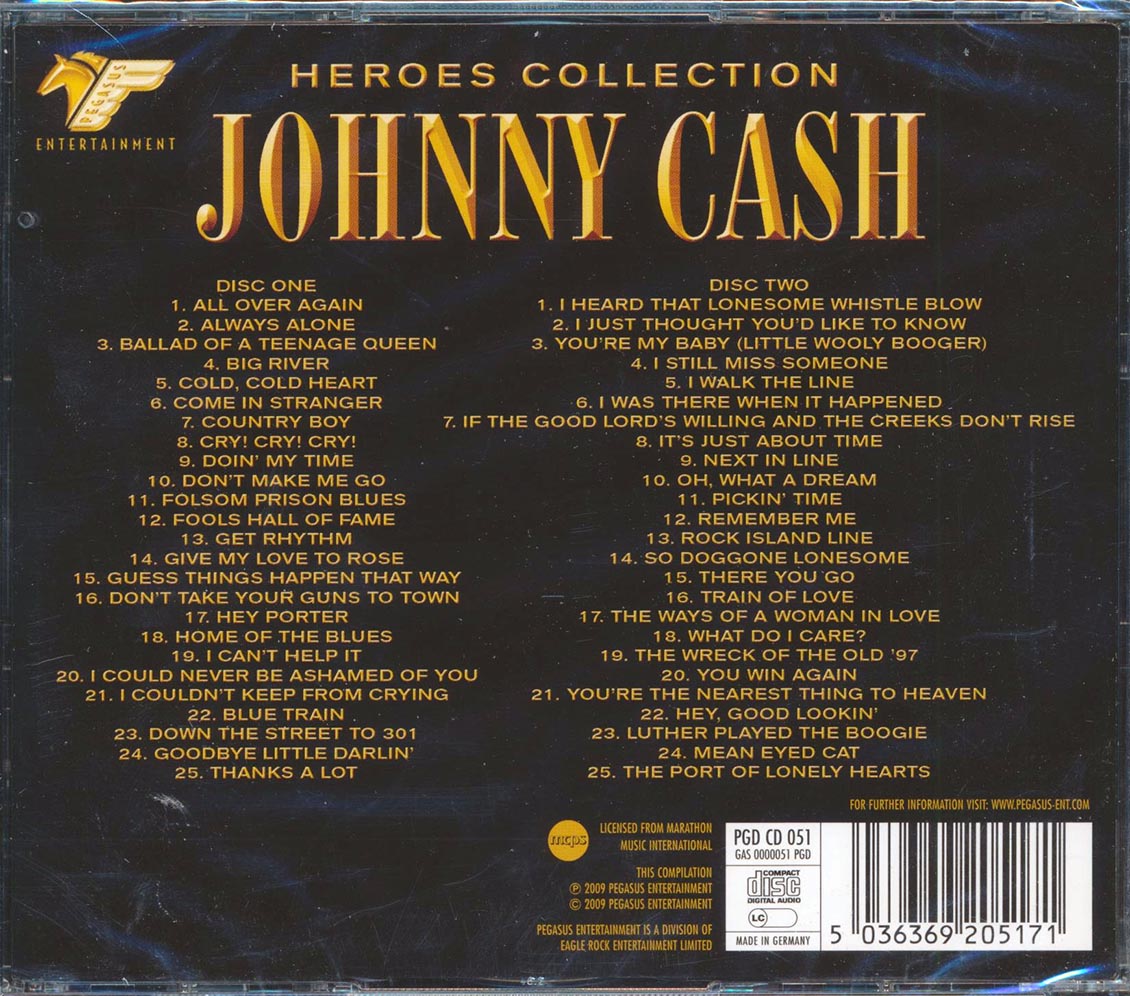 Johnny Cash - Heroes Collection: 50 Classic Tracks (50 tracks) (2xCD)