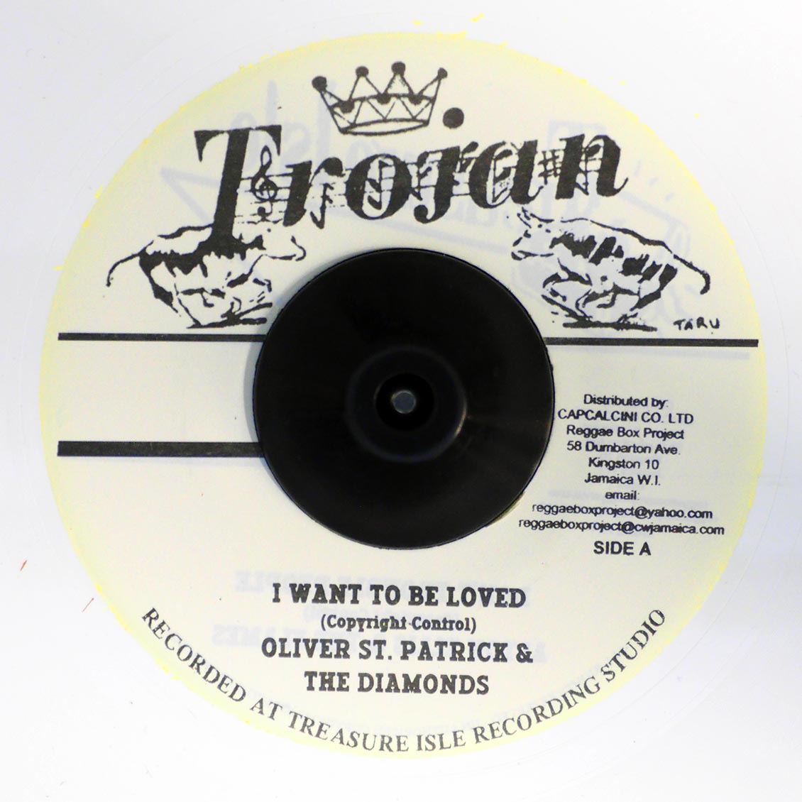 Oliver St. Patrick & The Diamonds - Tulips From Heaven  /  Oliver St. Patrick & The Diamonds - I Want To Be Loved (white vinyl)