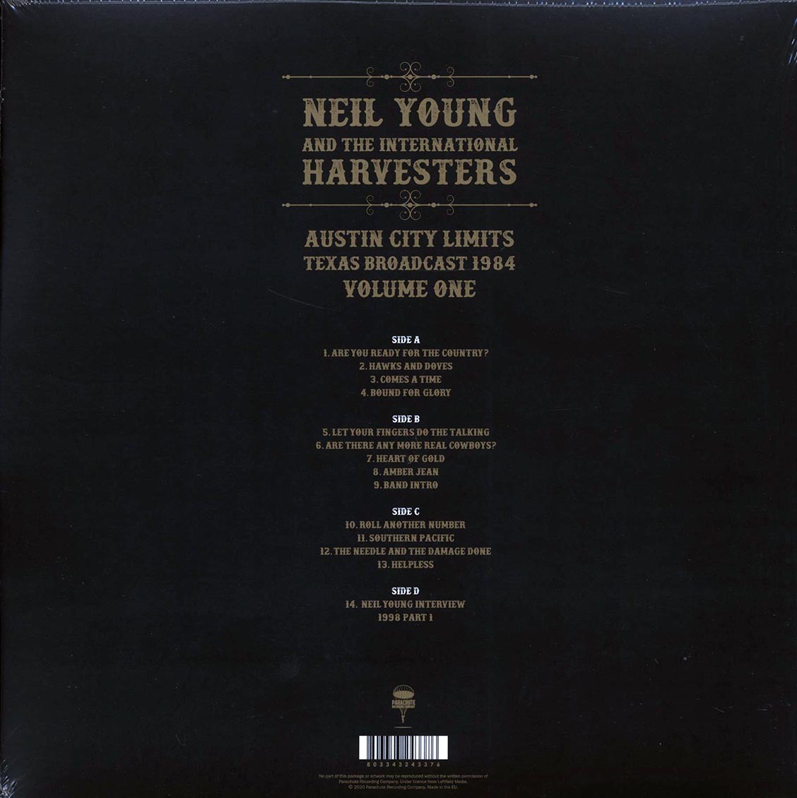 Neil Young & The International Harvesters - Austin City Limits Volume 1: Texas Broadcast 1984 (2xLP)