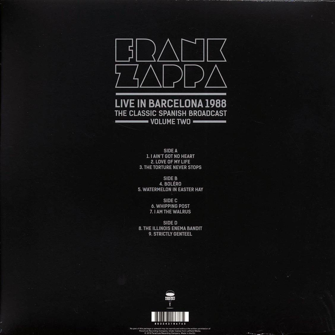 Frank Zappa - Live In Barcelona 1988 Volume 2: The Classic Spanish Broadcast (2xLP) (red vinyl)