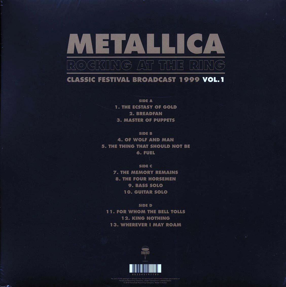 Metallica - Rocking At The Ring Volume 1: Classic Festival Broadcast 1999 (2xLP) (clear vinyl)