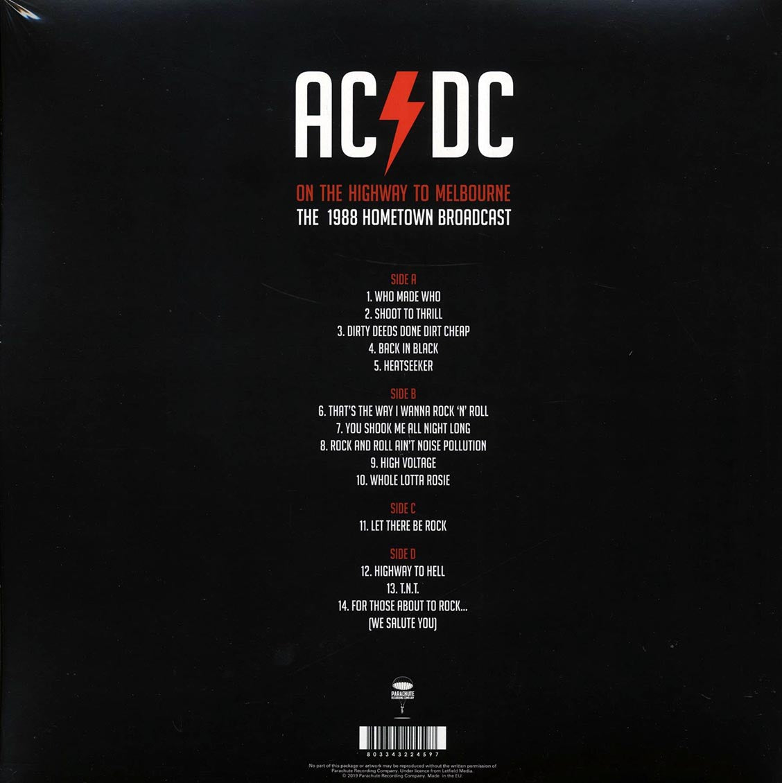 AC/DC - On The Highway To Melbourne: The 1988 Hometown Broadcast (2xLP)