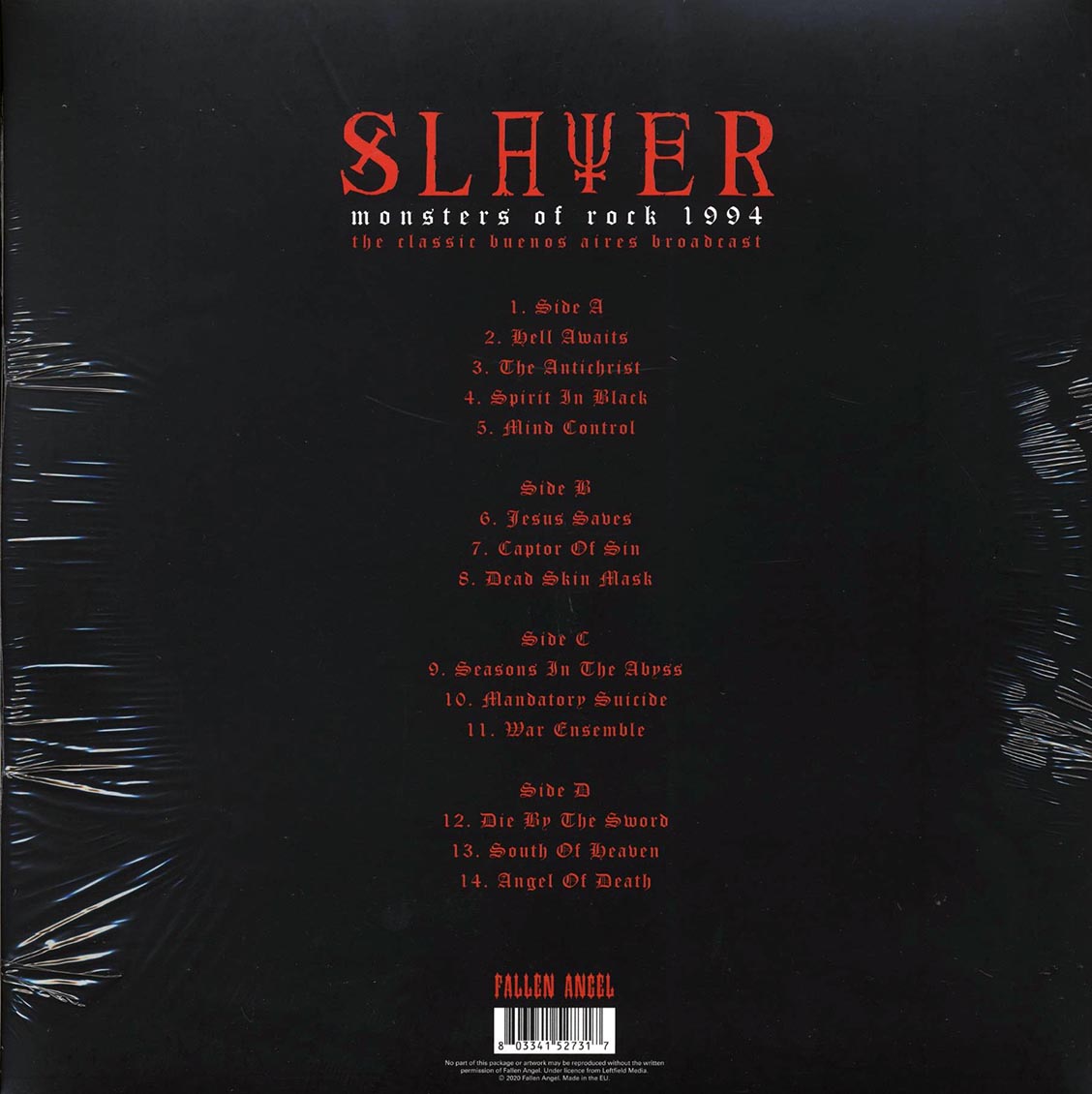 Slayer - Monsters Of Rock 1984: The Classic Buenos Aires Broadcast (2xLP) (clear vinyl)