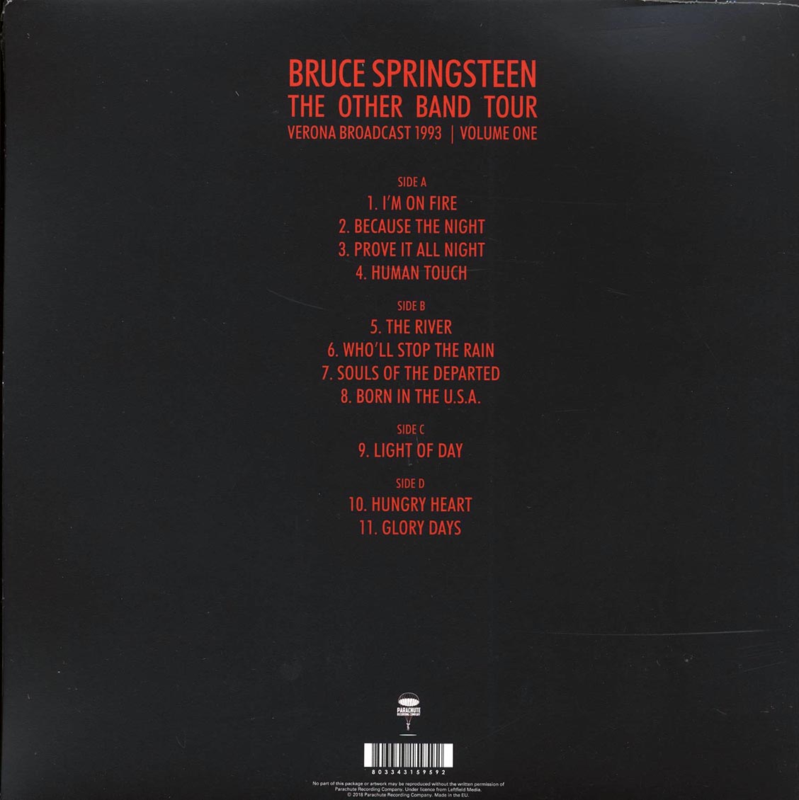 Bruce Springsteen - The Other Band Tour Volume 1: Verona Broadcast 1993 (2xLP)