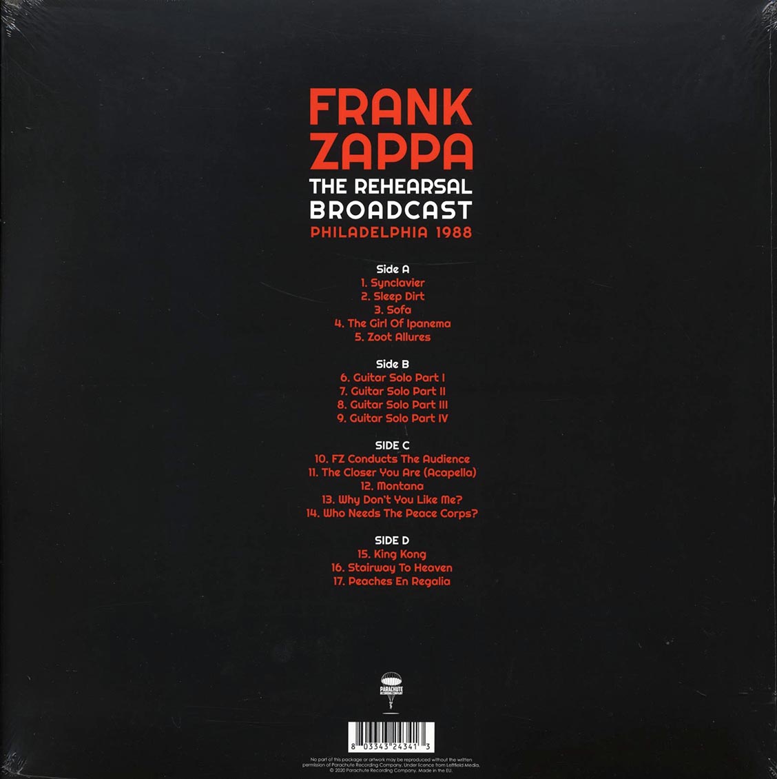 Frank Zappa - The Rehearsal Broadcast: Philadelphia 1988 (2xLP)