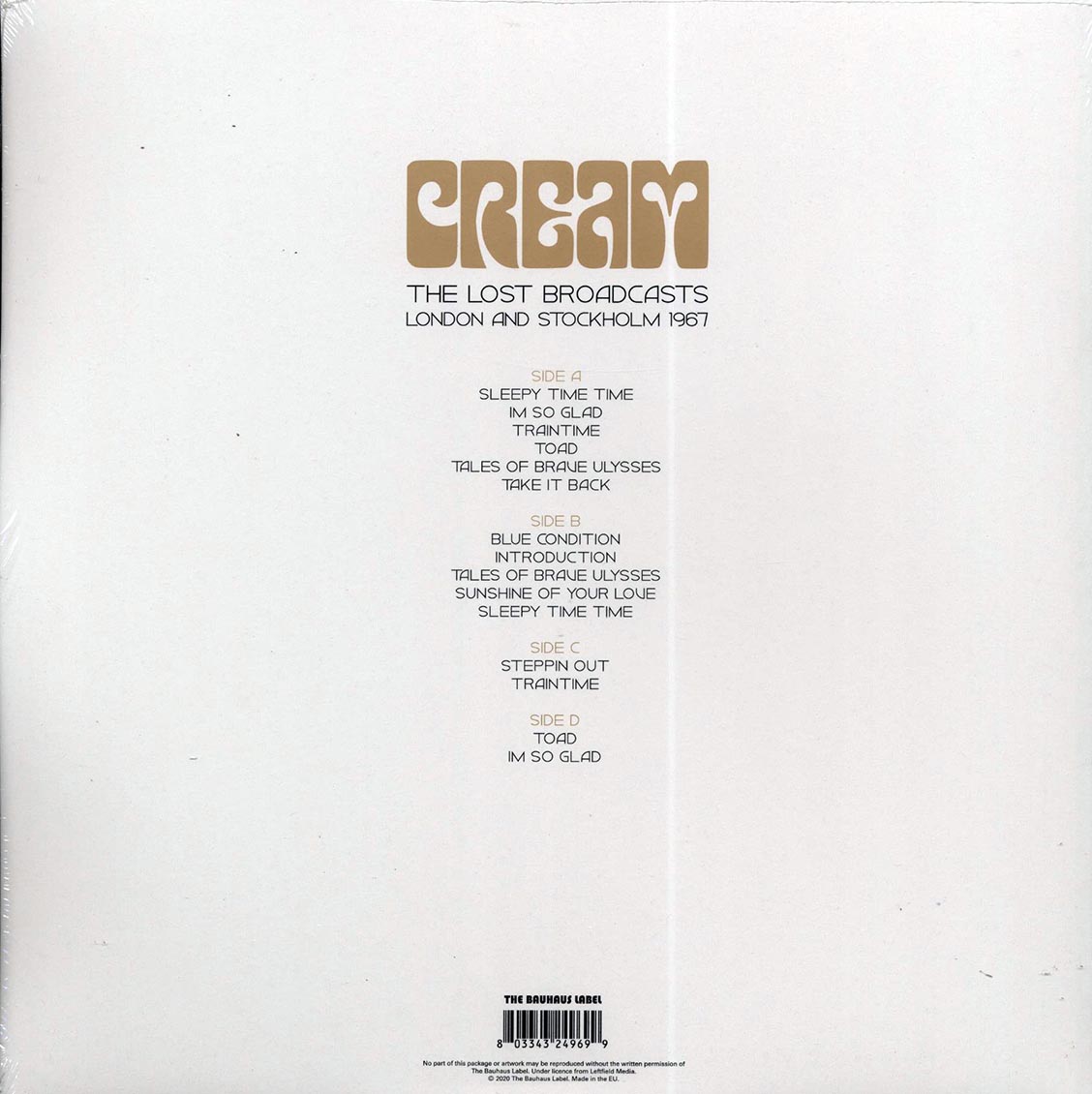 Cream - The Lost Broadcasts: London And Stockholm 1967 (2xLP)
