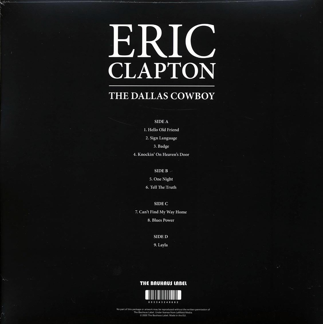 Eric Clapton - The Dallas Cowboy (2xLP)