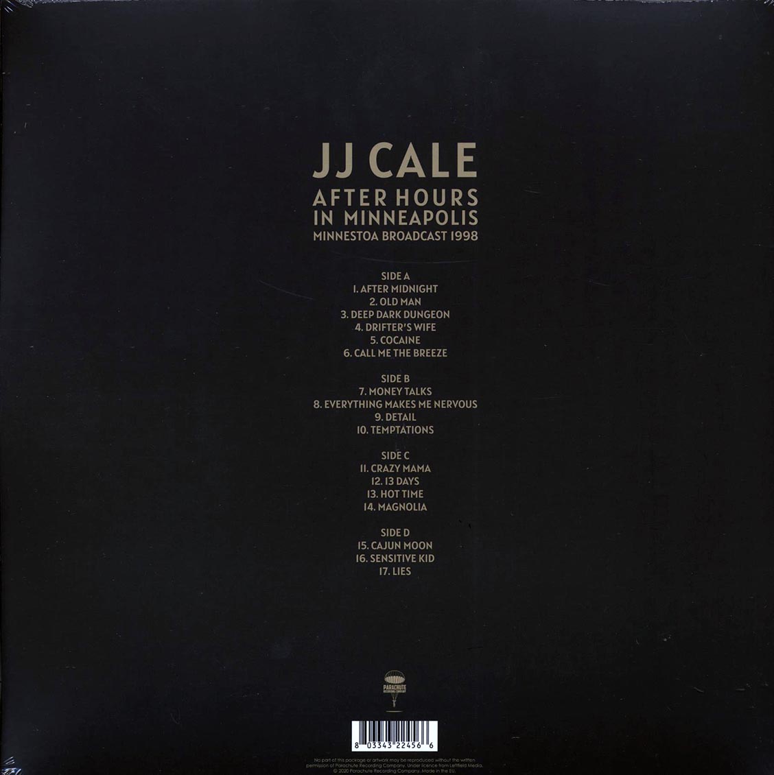 JJ Cale - After Hours In Minneapolis: Minnesota Broadcast 1998 (2xLP)