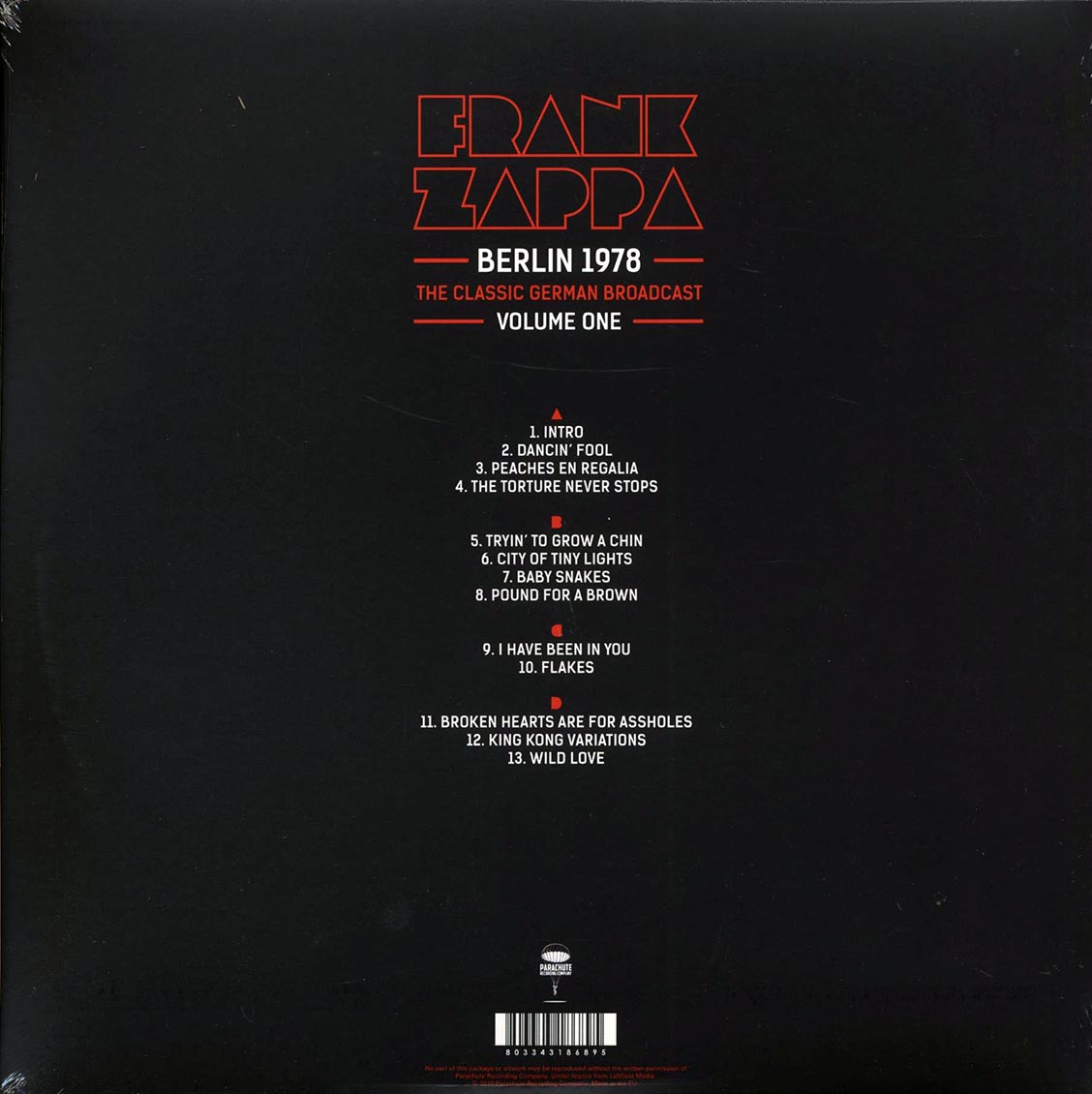 Frank Zappa - Berlin 1978 Volume 1: The Classic German Broadcast (2xLP)