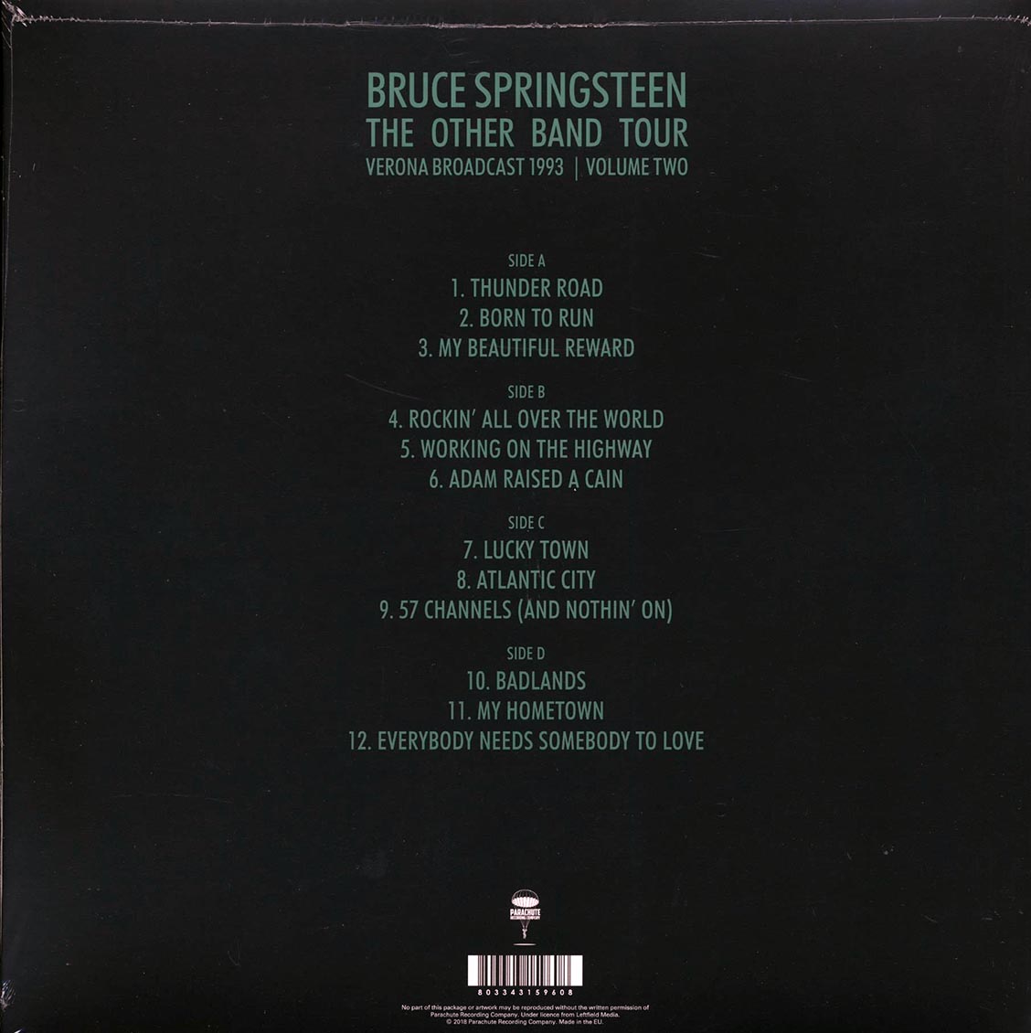 Bruce Springsteen - The Other Band Tour Volume 2: Verona Broadcast 1993 (2xLP)