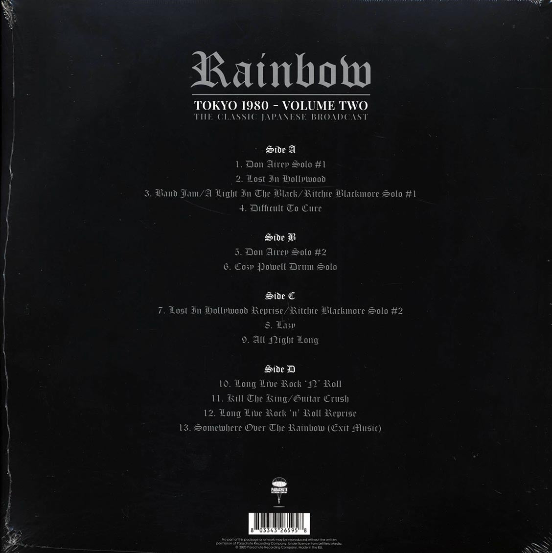 Rainbow - Tokyo 1980 Volume 2: The Classic Japanese Broadcast (ltd. ed.) (2xLP) (red vinyl)
