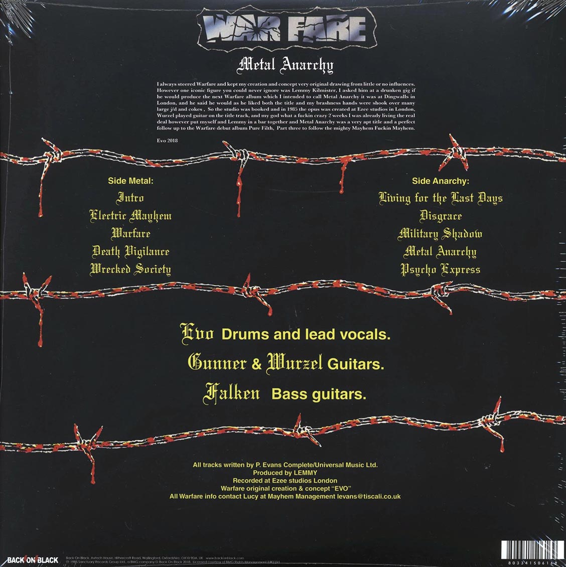 Warfare - Metal Anarchy (clear vinyl)