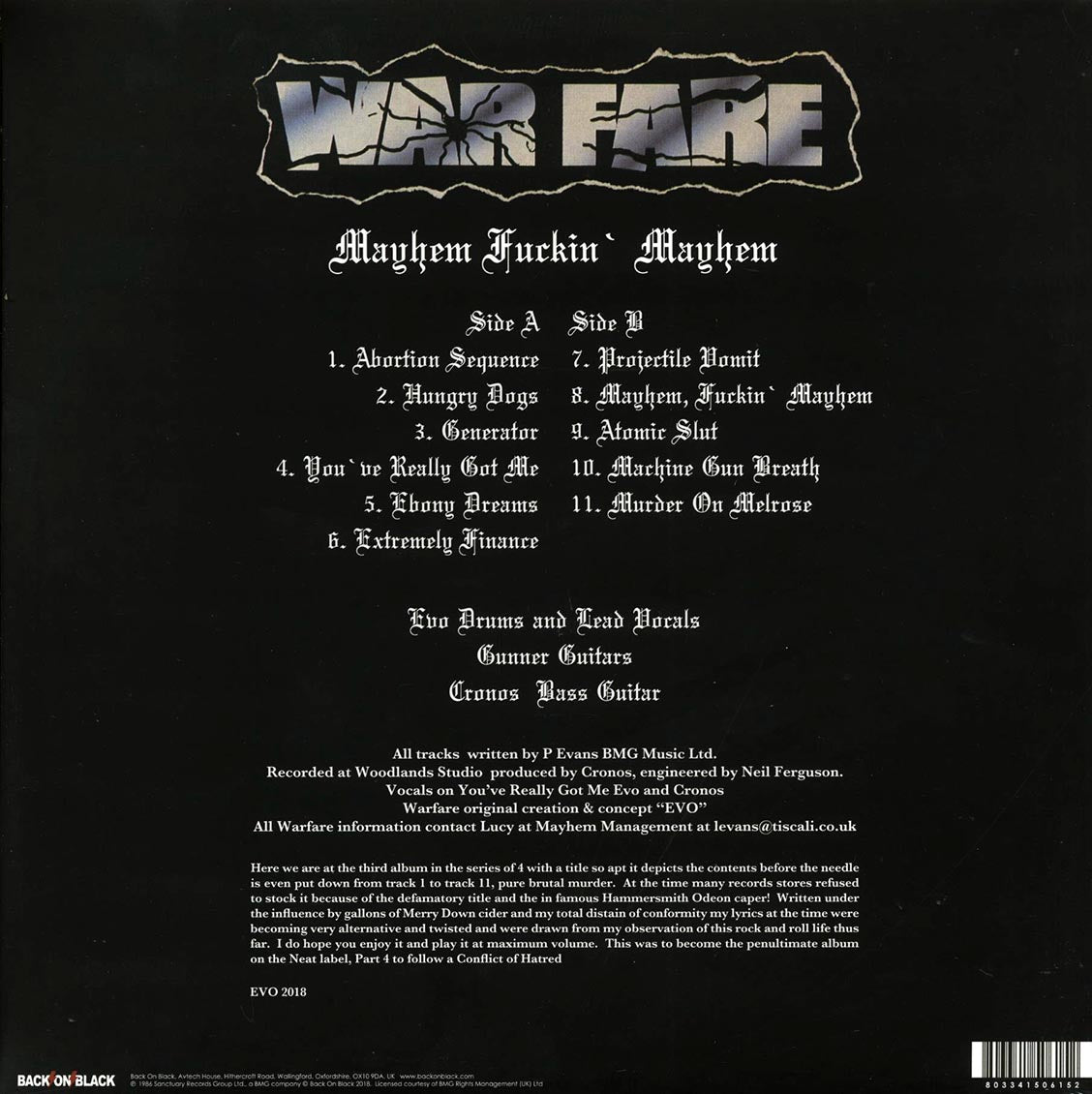 Warfare - Mayhem F-----' Mayhem (purple vinyl)