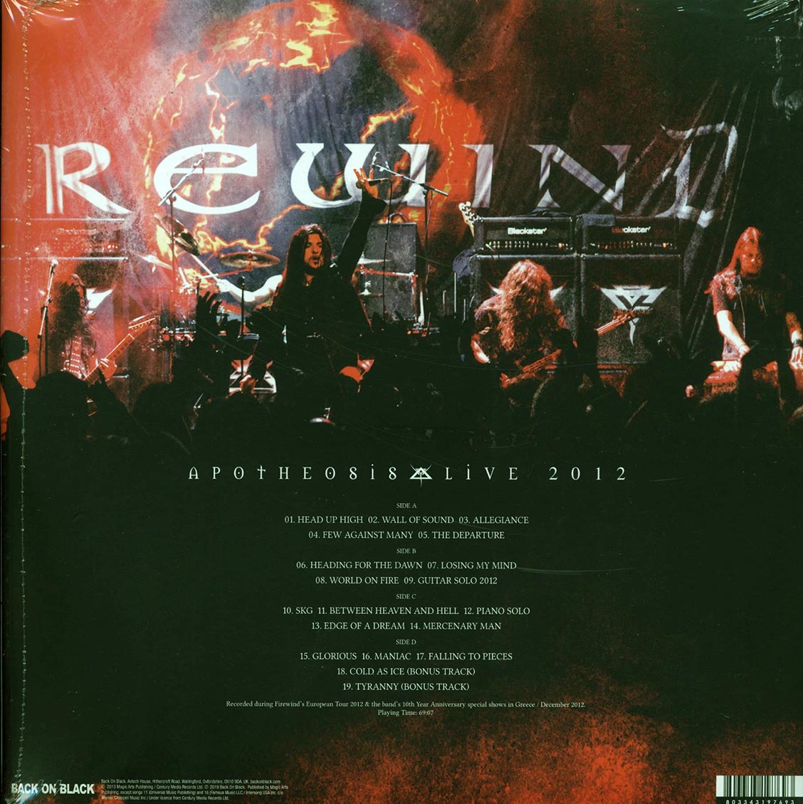 Firewind - Apotheosis: Live 2012 (+2 bonus tracks) (2xLP) (deluxe edition)