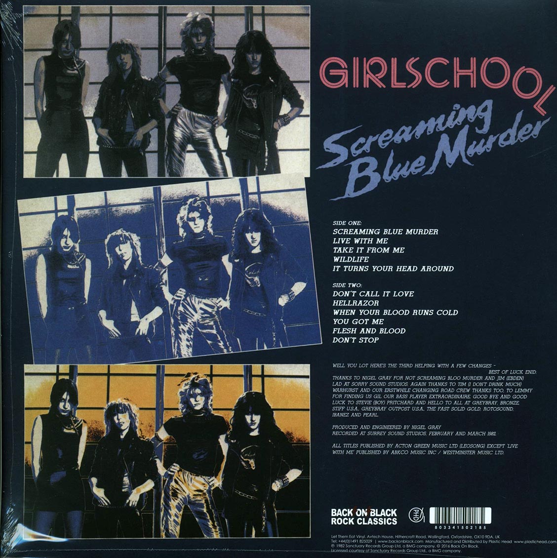 Girlschool - Screaming Blue Murder (+ 2 bonus tracks) (ltd. ed.) (blue vinyl)