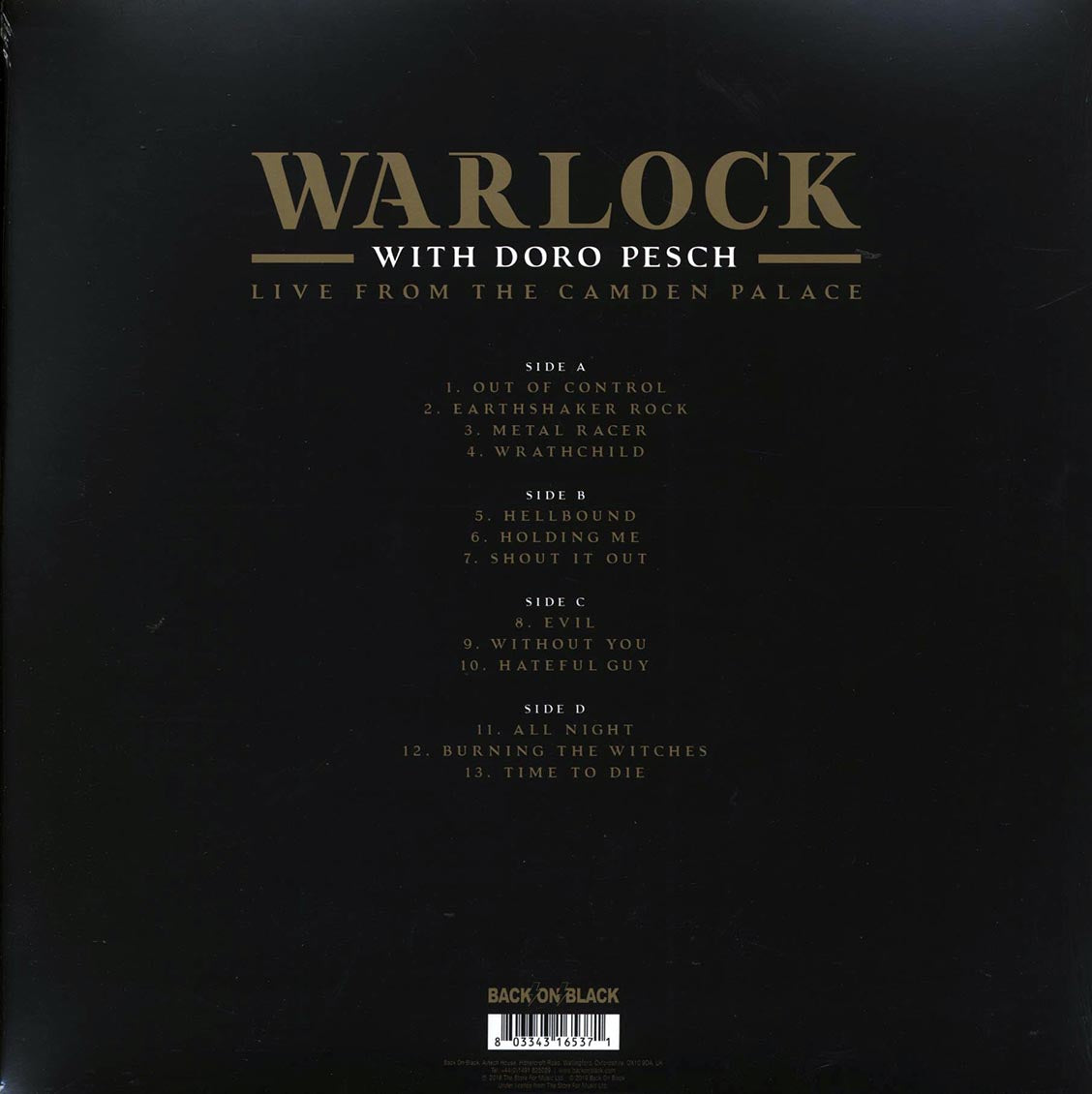 Warlock, Doro Pesch - Live From The Camden Palace (2xLP) (blue vinyl)