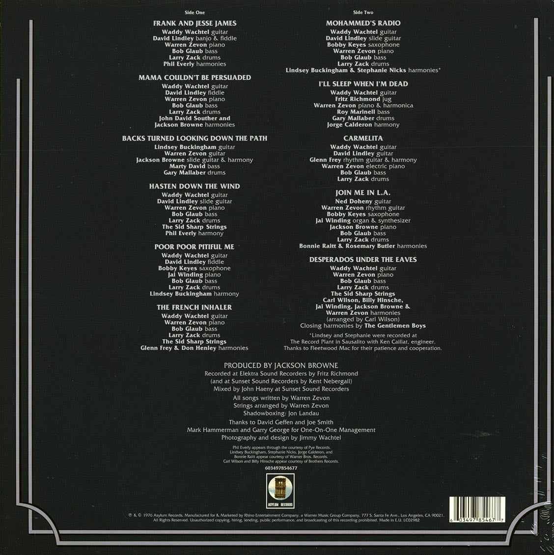 Warren Zevon - Warren Zevon (180g)