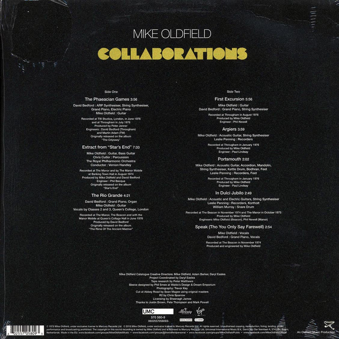 Mike Oldfield - Collaborations (incl. mp3) (180g) (remastered)
