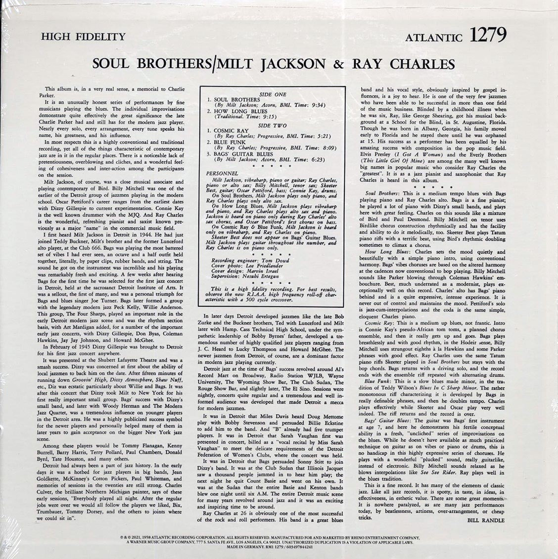 Milt Jackson, Ray Charles - Soul Brothers (mono)