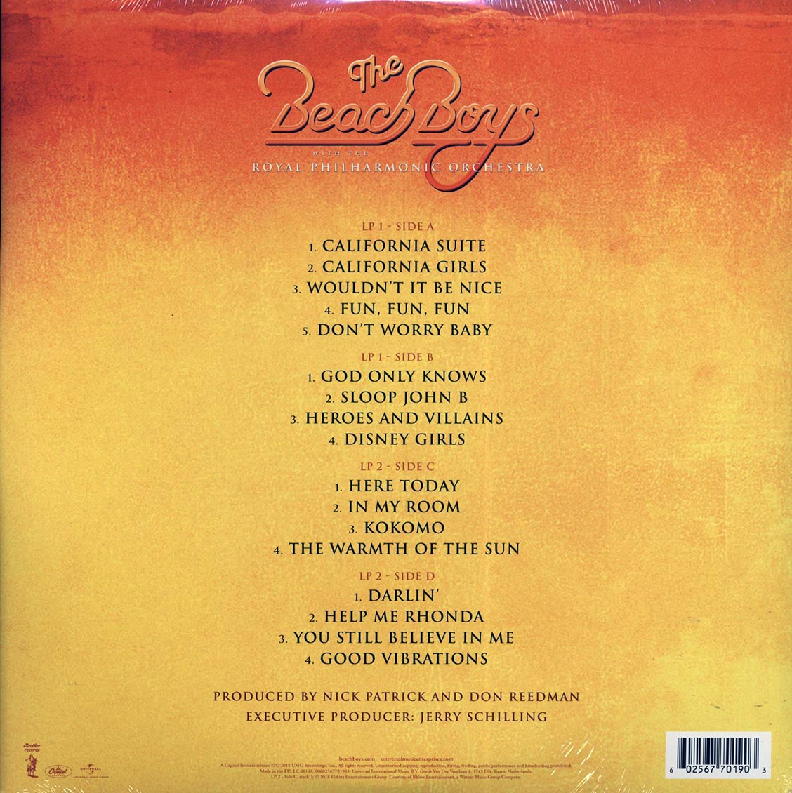 The Beach Boys, The Royal Philharmonic Orchestra - The Beach Boys With The Royal Philharmonic Orchestra (2xLP) (180g)