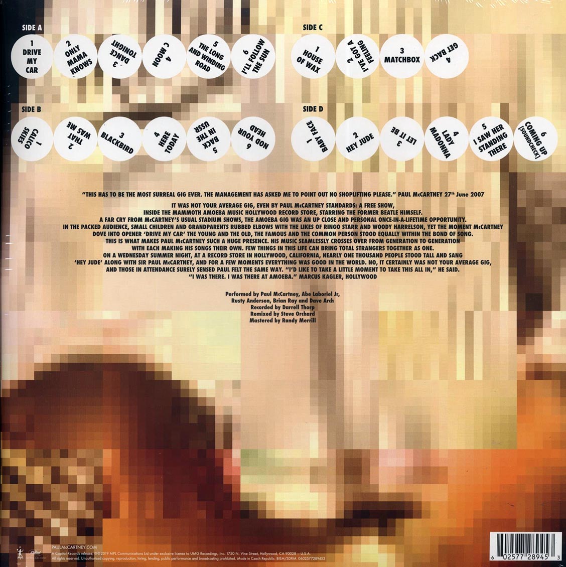 Paul McCartney - Amoeba Gig (2xLP) (180g) (audiophile)