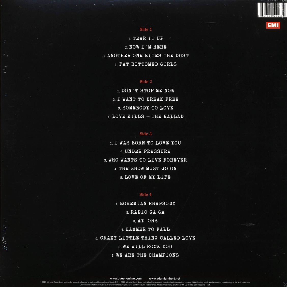 Queen, Adam Lambert - Live Around The World (20 tracks) (2xLP) (incl. mp3)