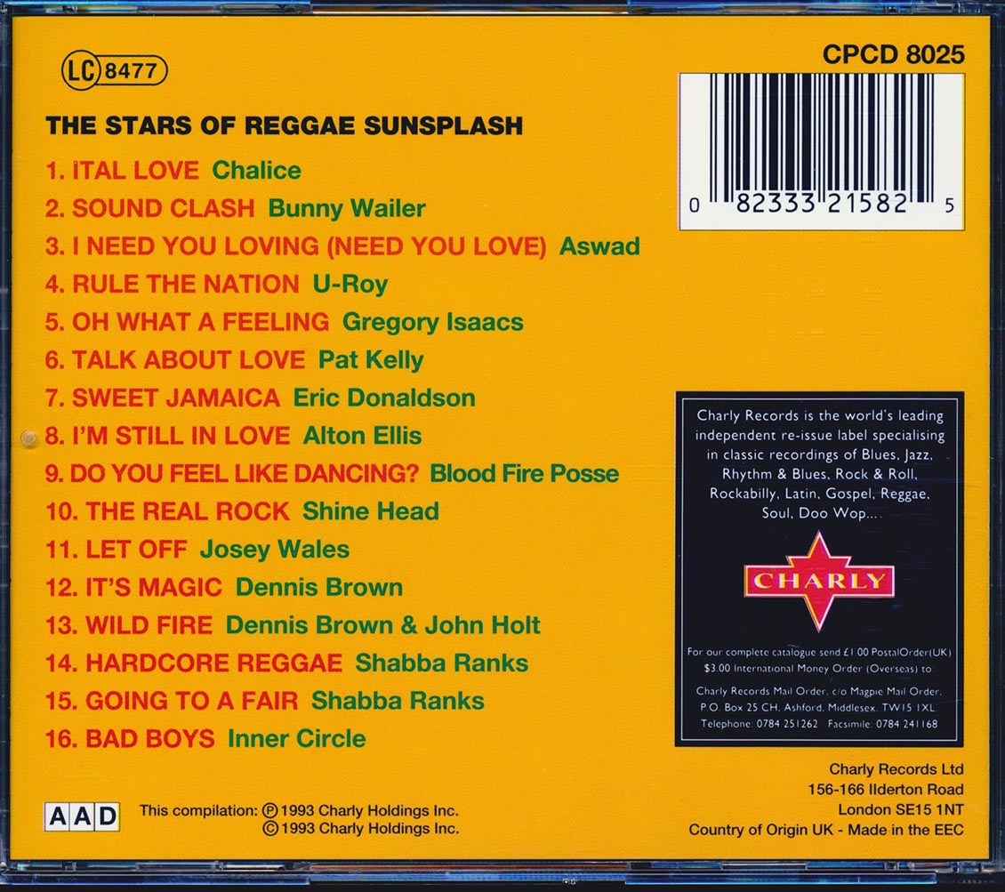 Bunny Wailer, Aswad, Dennis Brown, Gregory Isaacs, Josey Wales, Alton Ellis, Etc. - Stars Of Reggae Sunsplash