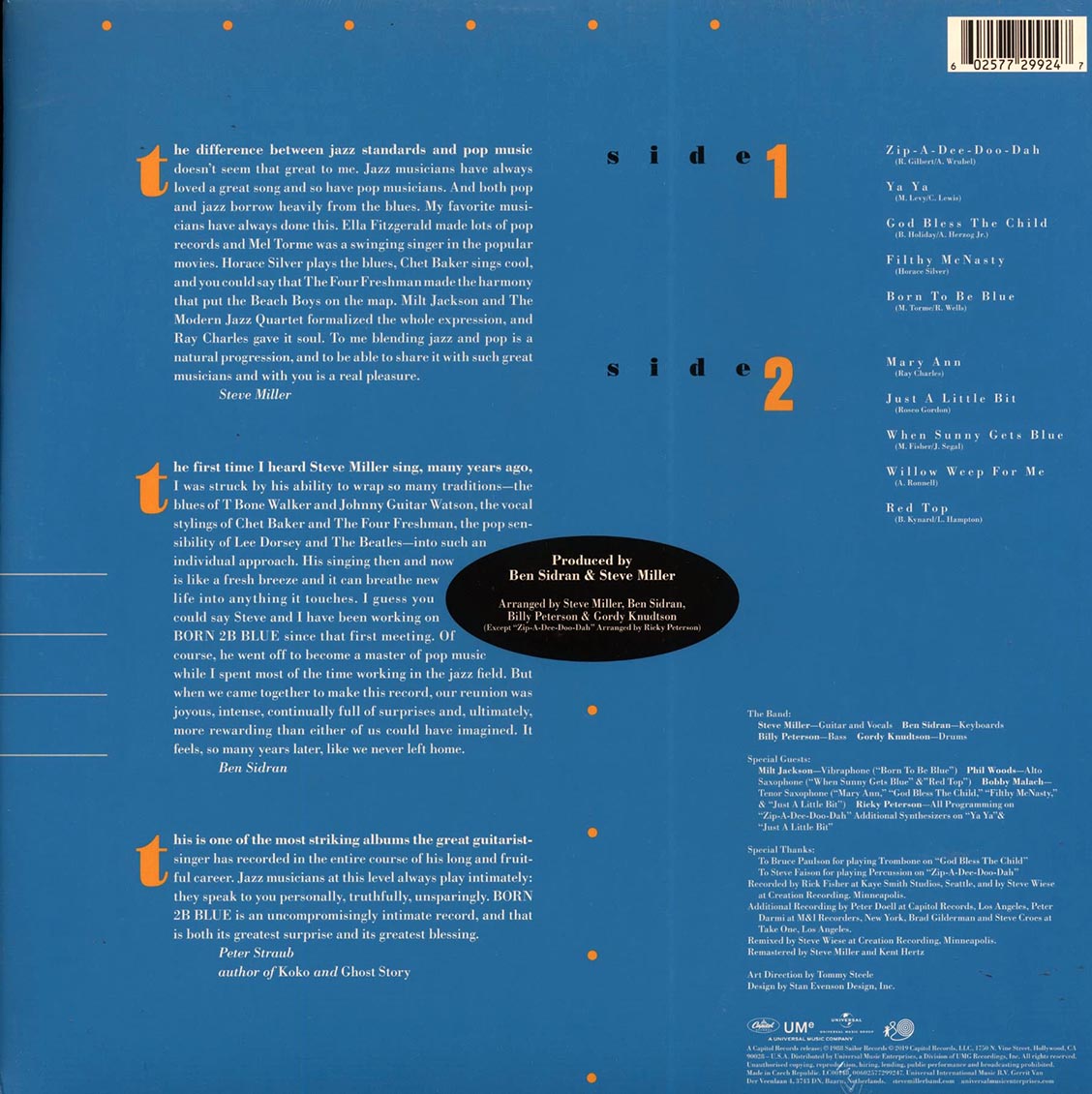 Steve Miller - Born 2B Blue (incl. mp3) (180g)