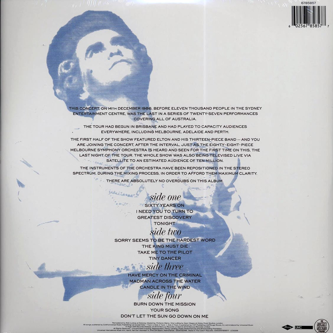 Elton John - Live In Australia With The Melbourne Symphony Orchestra (2xLP) (incl. mp3) (180g) (remastered)
