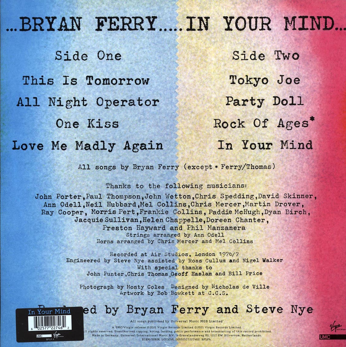 Bryan Ferry - In Your Mind (incl. mp3) (180g)