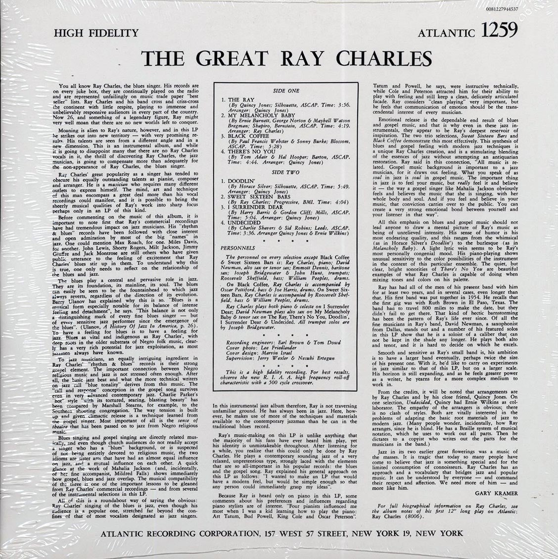 Ray Charles - The Great Ray Charles (mono) (180g) (remastered)