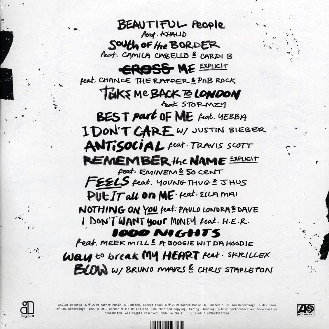 Ed Sheeran - No. 6 Collaborations Project (2xLP) (45rpm) (180g)