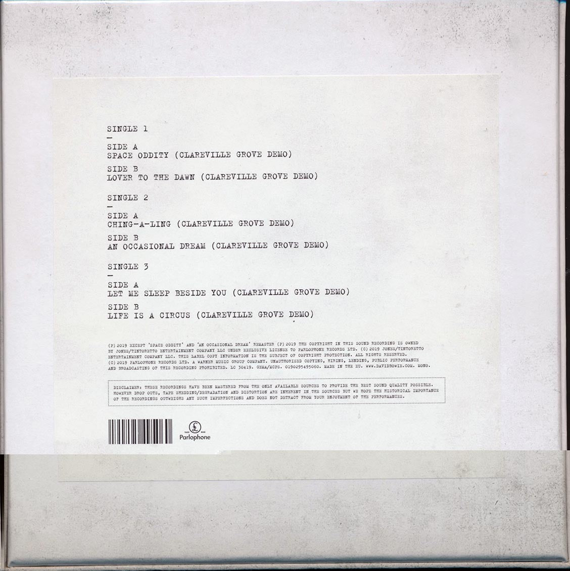 David Bowie - Clareville Grove Demos (3x7") (box set)