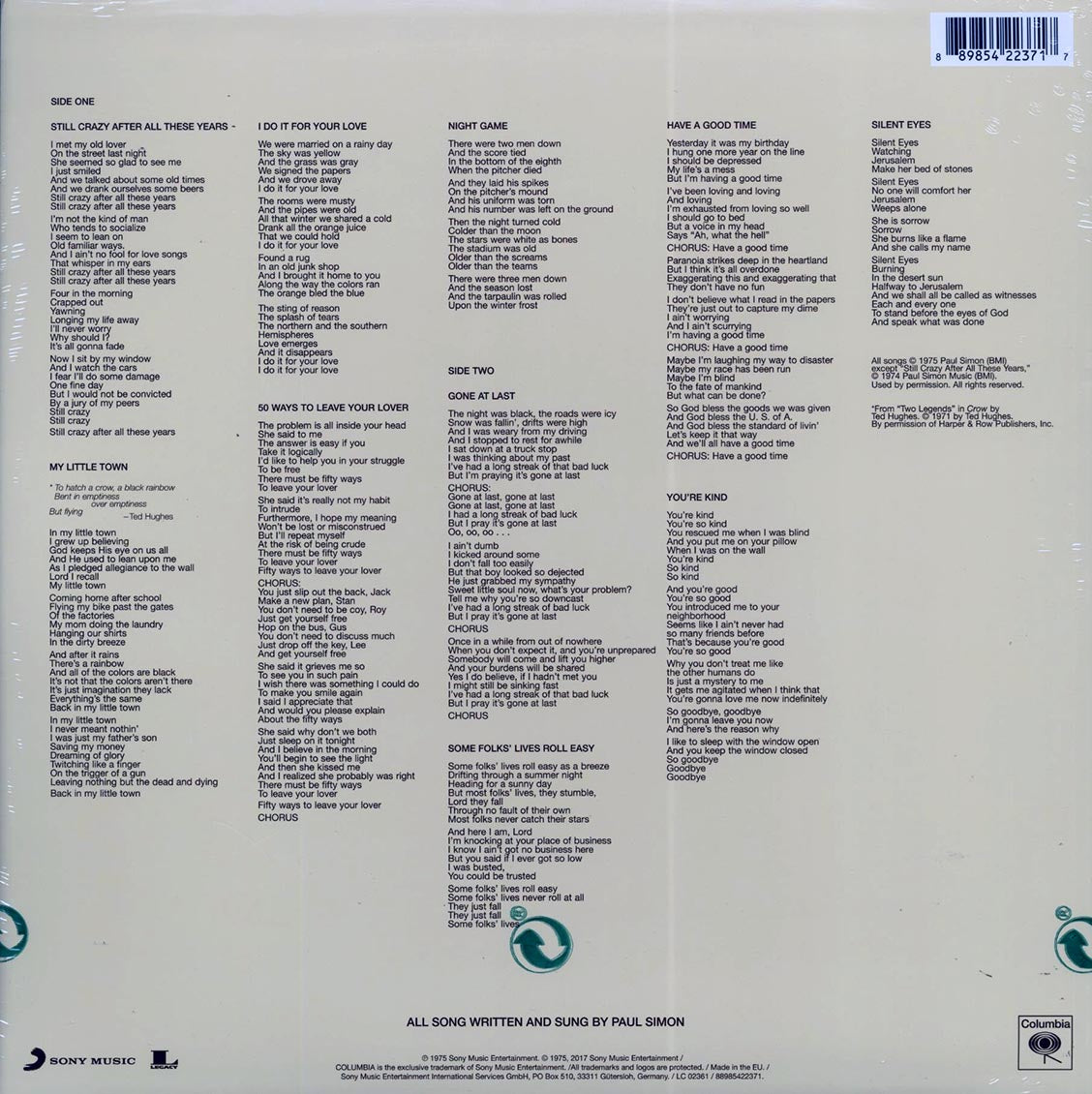 Paul Simon - Still Crazy After All These Years (incl. mp3) (180g)