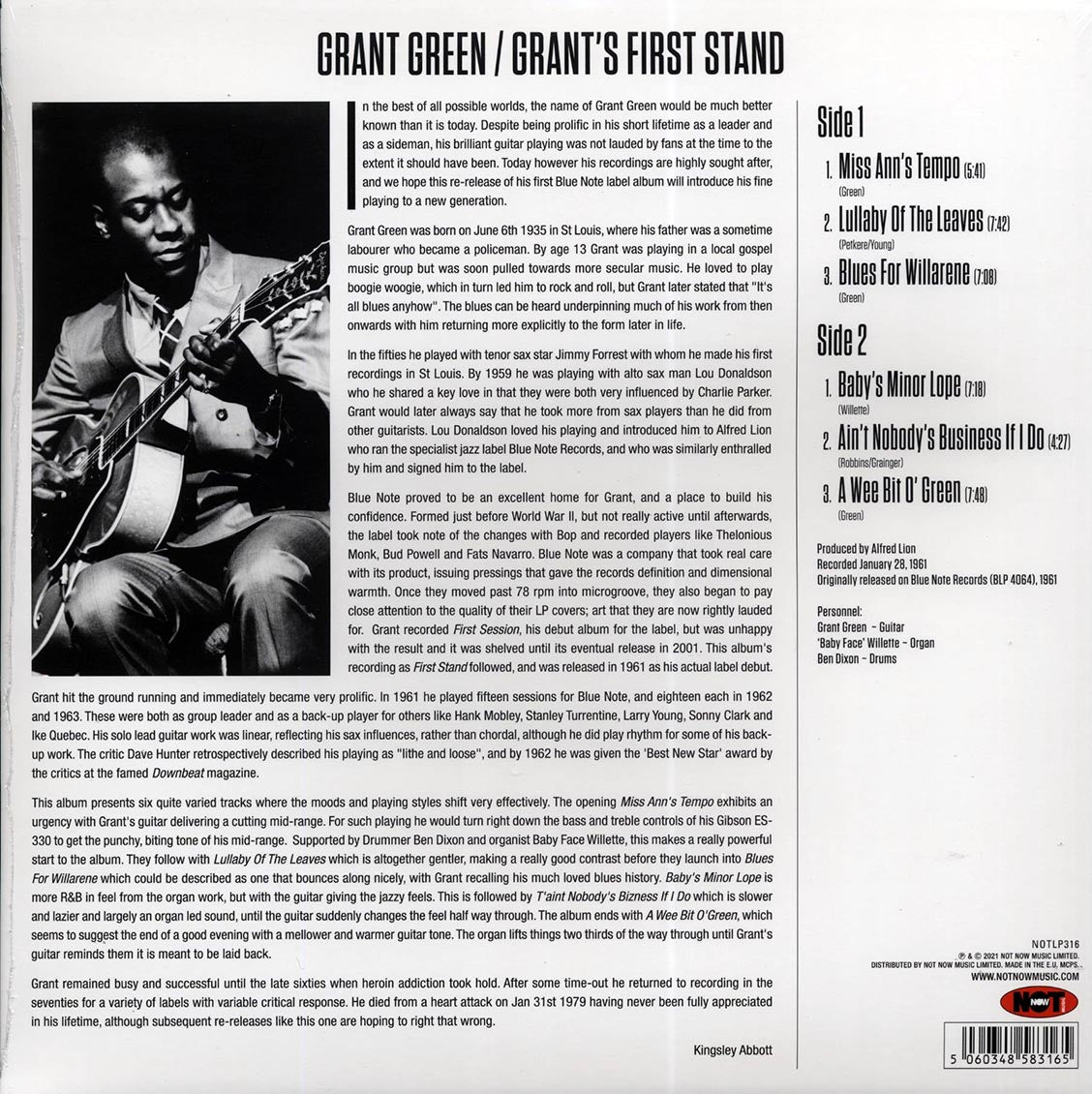 Grant Green - Grant's First Stand (180g)