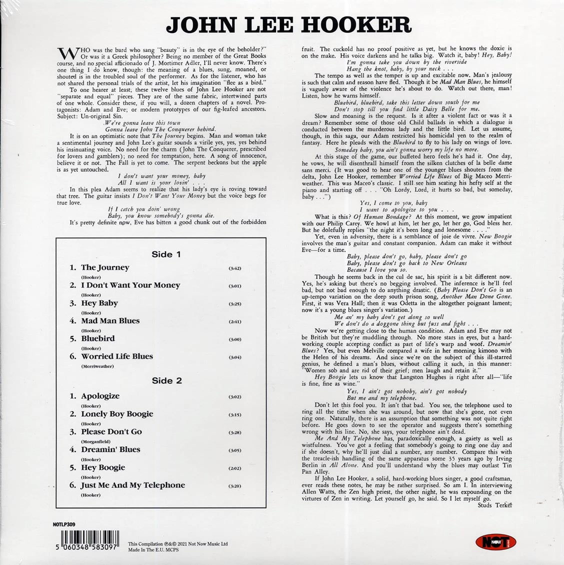John Lee Hooker - Plays & Sings The Blues (180g) (purple vinyl)